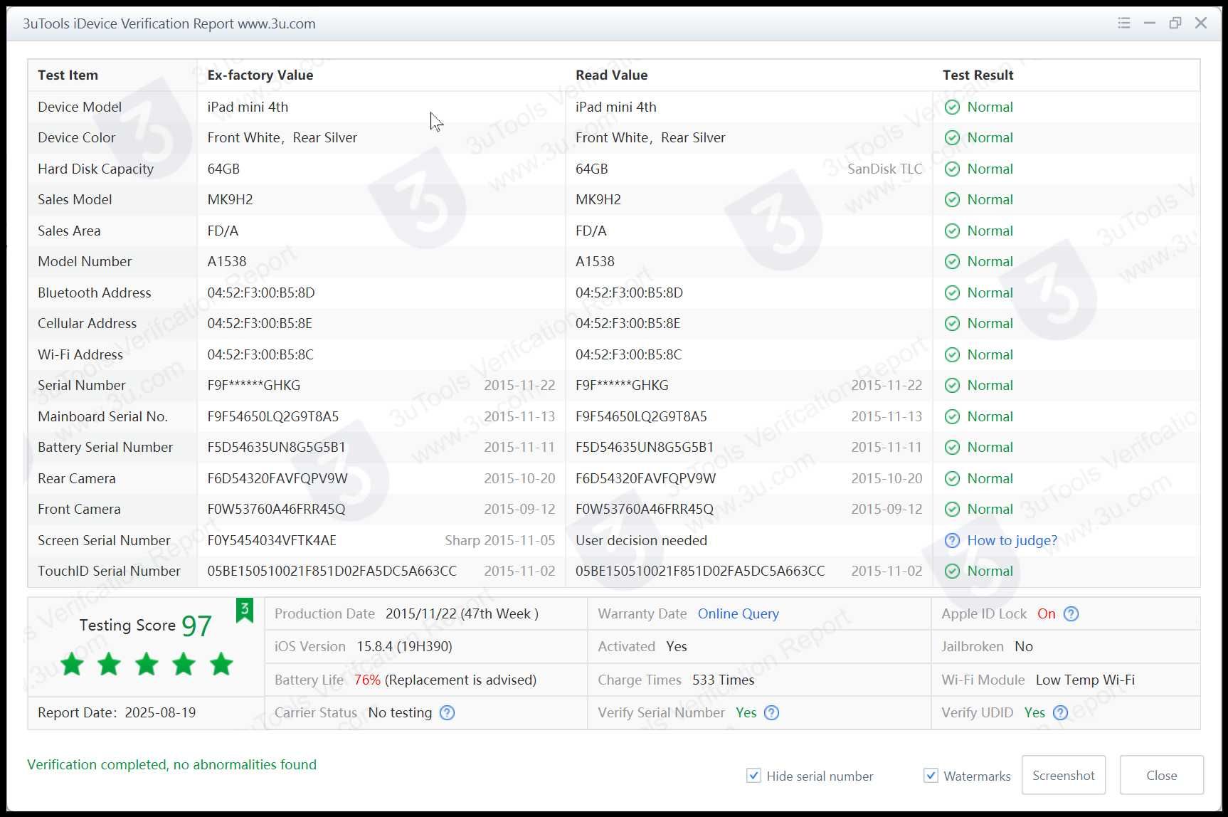 Apple iPad mini 4 (Wi-Fi) srebrny 64 GB A1548 ładny stan