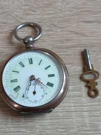 zegarek kieszonkowy srebro na kluczyk