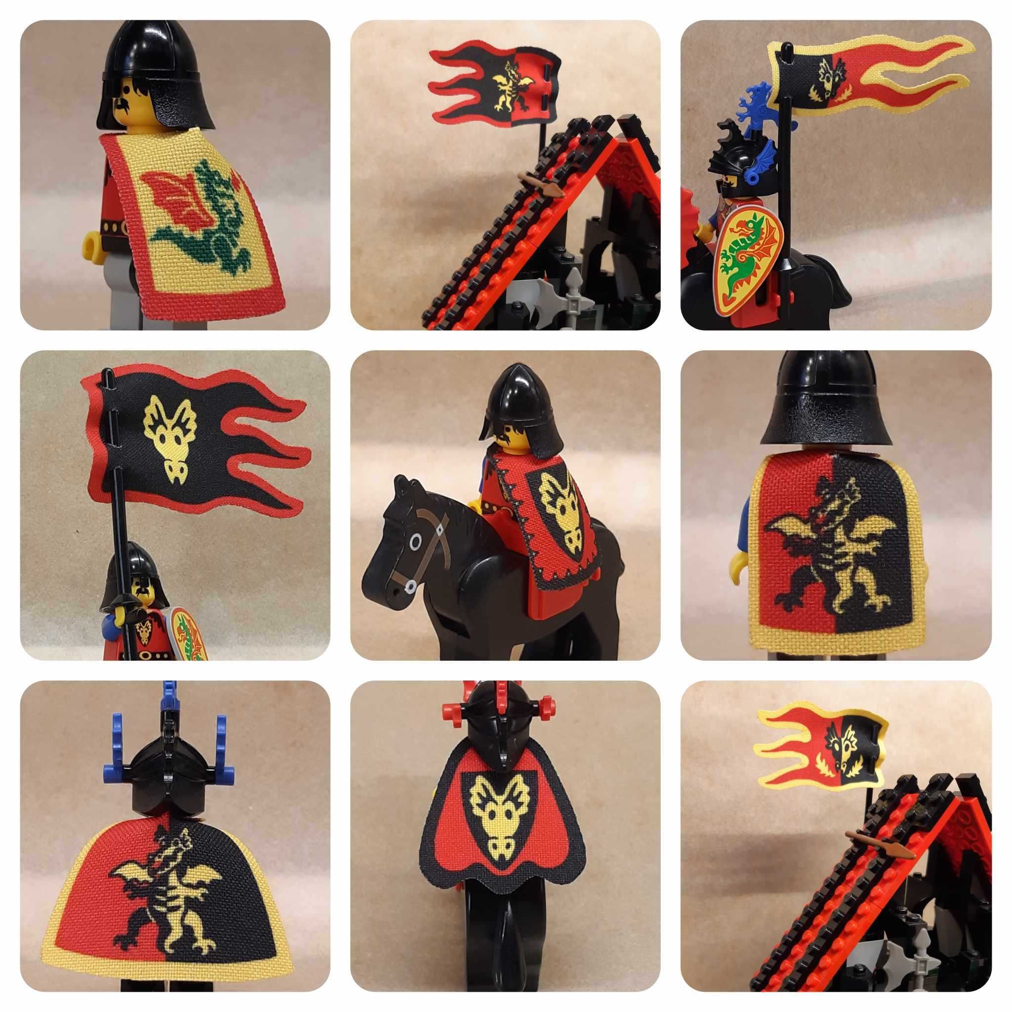 Pelerynki sztandary proporce flagi Dragon Knights Castle Lego Custom