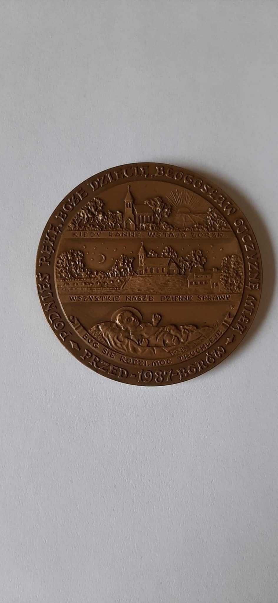 Moneta / medal z brązu - Franciszek Karpiński - Przedborów, 1987 - PRL