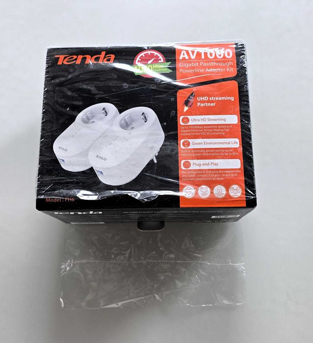 Transmiter PowerLine TENDA PH6 KIT gniazdko 1000Mb/s