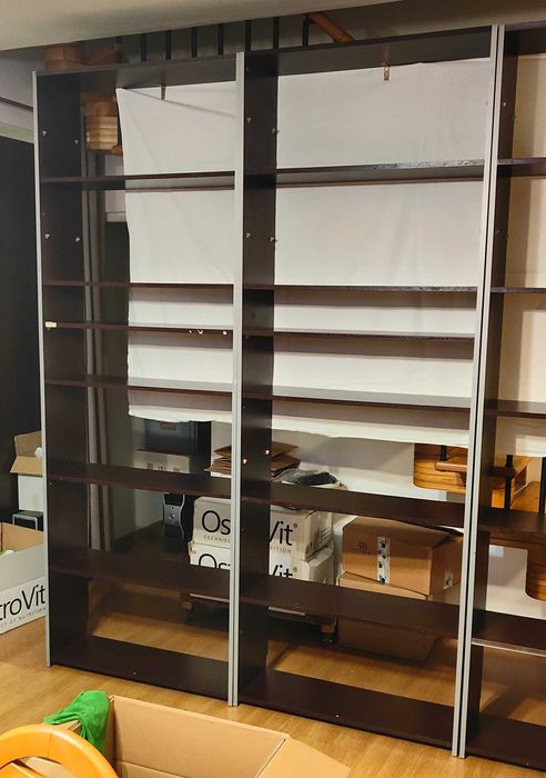 Regały meble sklepowe biurowe 9 sztuk kolor wenge