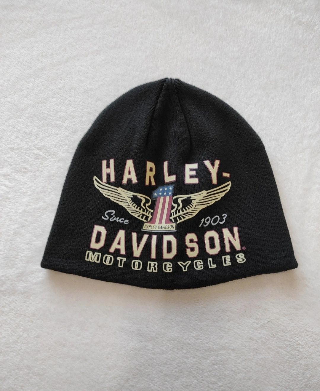 Czapka beanie czarna Harley Davidson