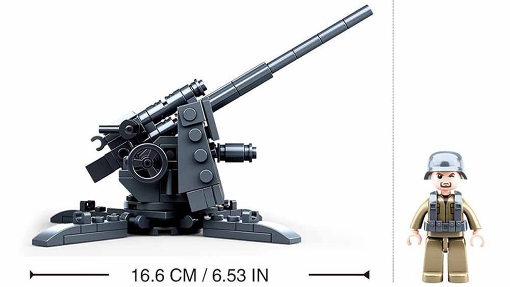 Klocki Wojsko Armata Działo Przeciwpancerne 8,8 cm Flak 18 - 115el