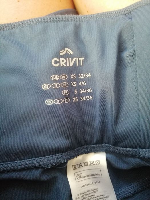 Granatowe legginsy sportowe damskie Crivit XS