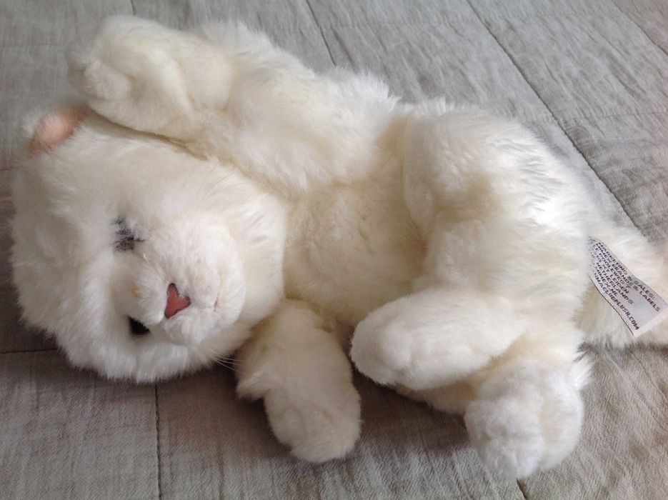 Anna Club Plush Kot bawiący się maskotka przytulak Biały kot Unikat