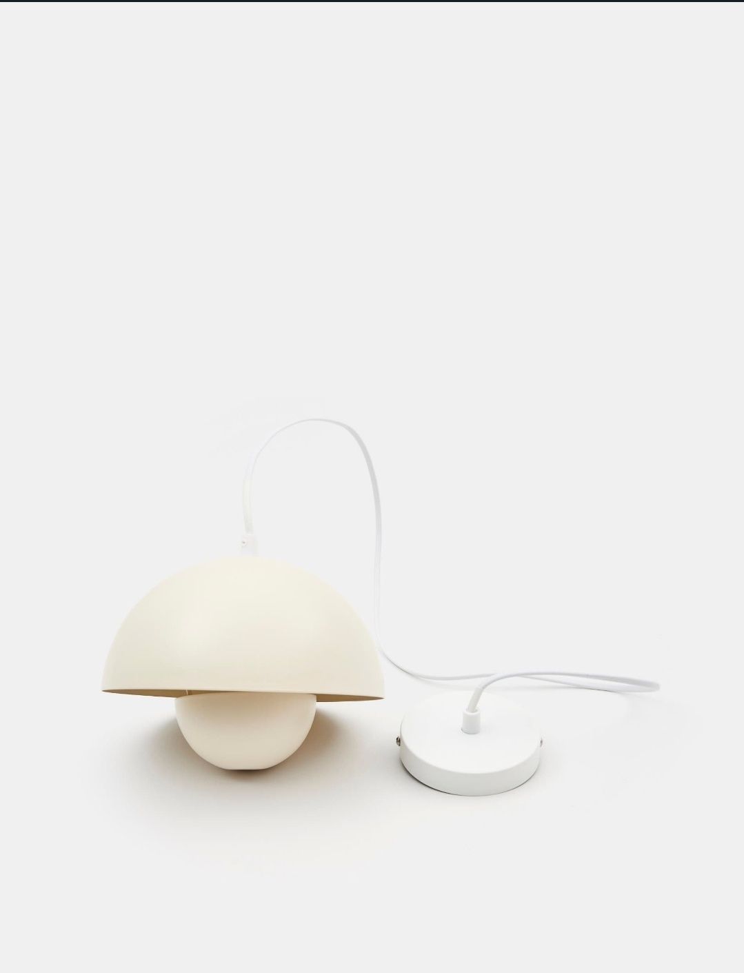 Komplet dwóch nowych lamp wiszących kule kremowe grzybek boho loft hit
