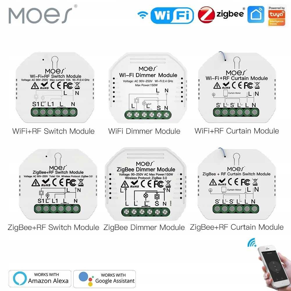 Moes Smart Zigbee WIFI Moduł Dimmer (60% ceny w sklepie)