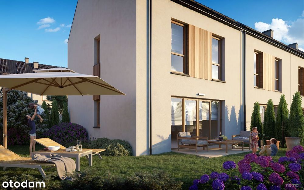 Nowy Dom, wkrótce gotowy, Ogród, 4 pokoje + poddasze 44 m2