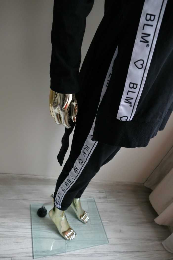 BLM By love My komplet dres z lampasami logo asymetryczny S-M