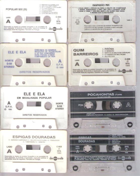 Cassetes Audio Vintage-Mercado da Saudade