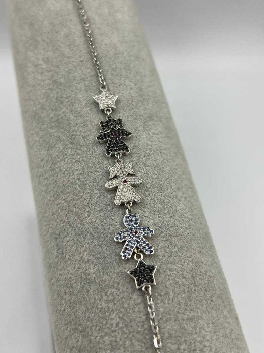 Bransoletka złota 14K z brylantami 5.92g