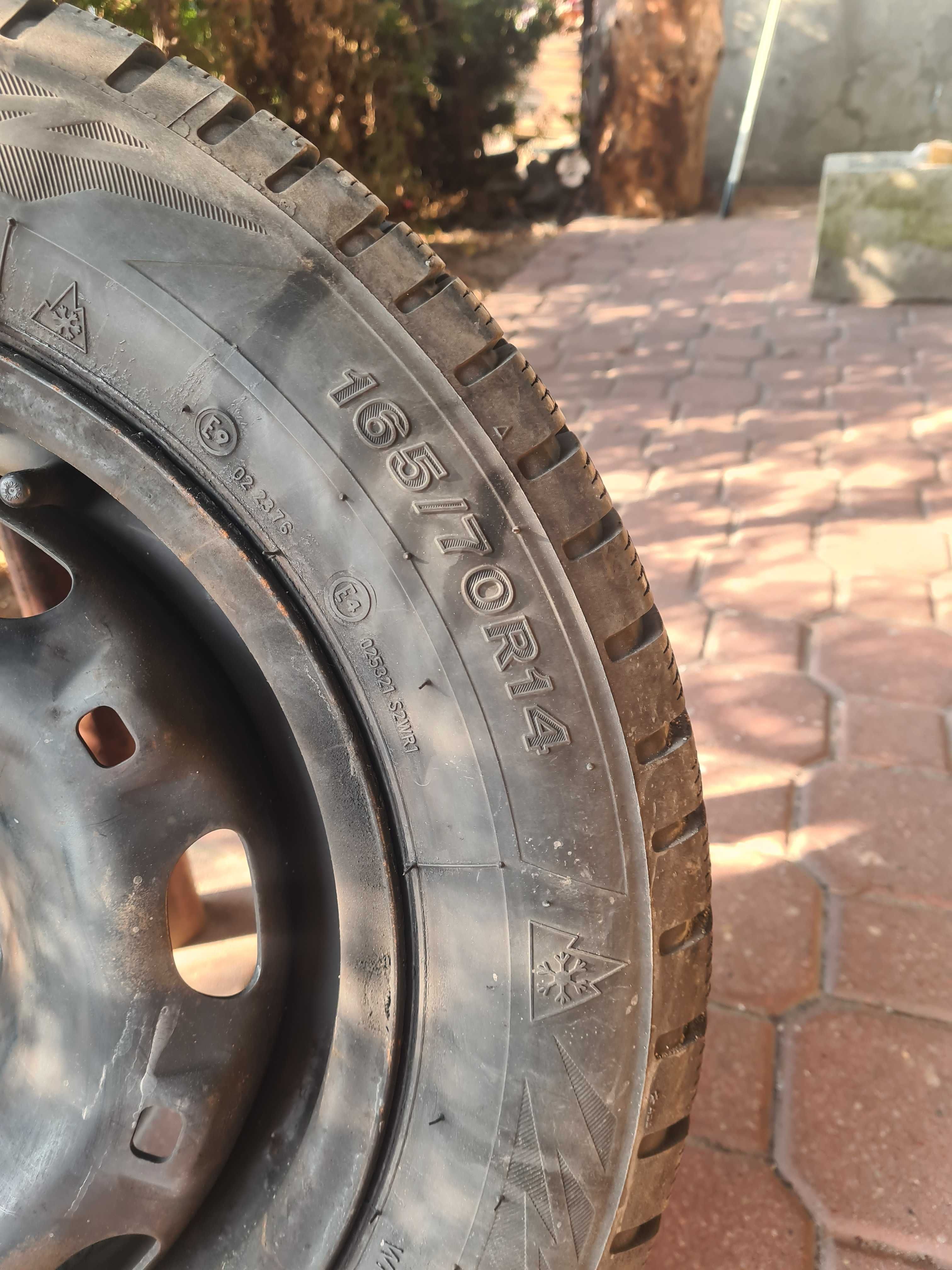 Felgi stalowe 14' 5x100 Skoda Fabia III +opony lato zima