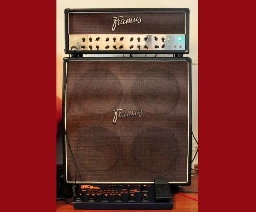 Wzmacniacz FRAMUS DRAGON + Kolumna 4x12 Vintage 30 + skrzynie transp.