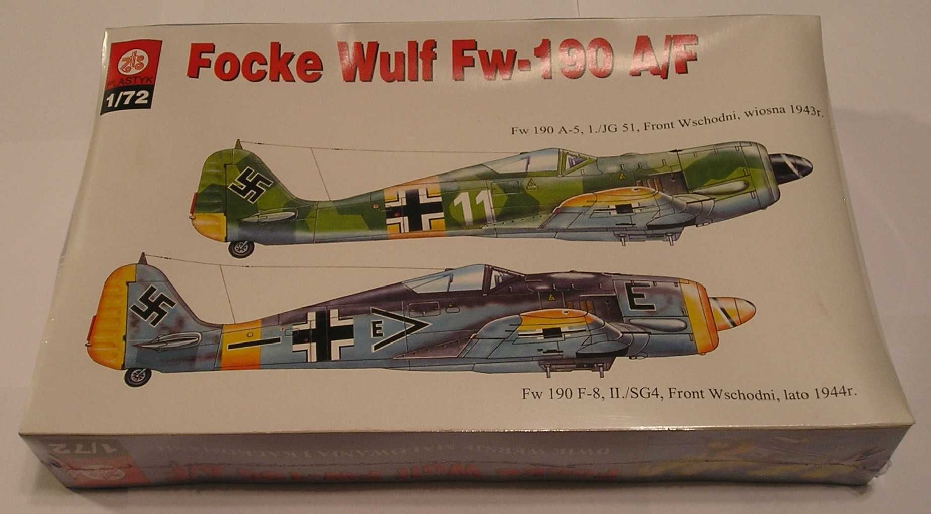 model samolot FOCKE WULF FW-190 A/F - skala 1:72 - PLASTYK