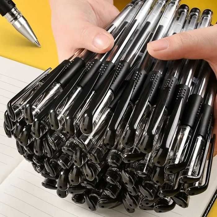 набір гелевих ручок чорний колір 9 штук