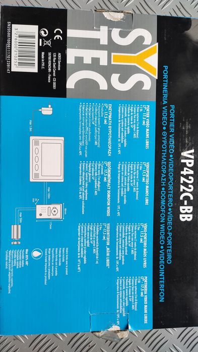 Video porteiro systec vp422c-bb
