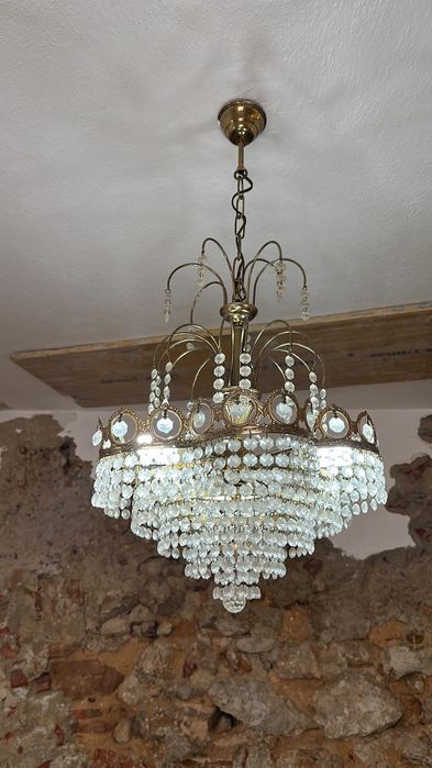 Vendo candeeiro de cristal vintage em muito bom estado