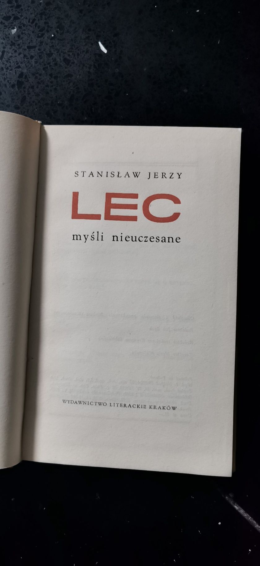 Stanisław LEC Myśli nieuczesane