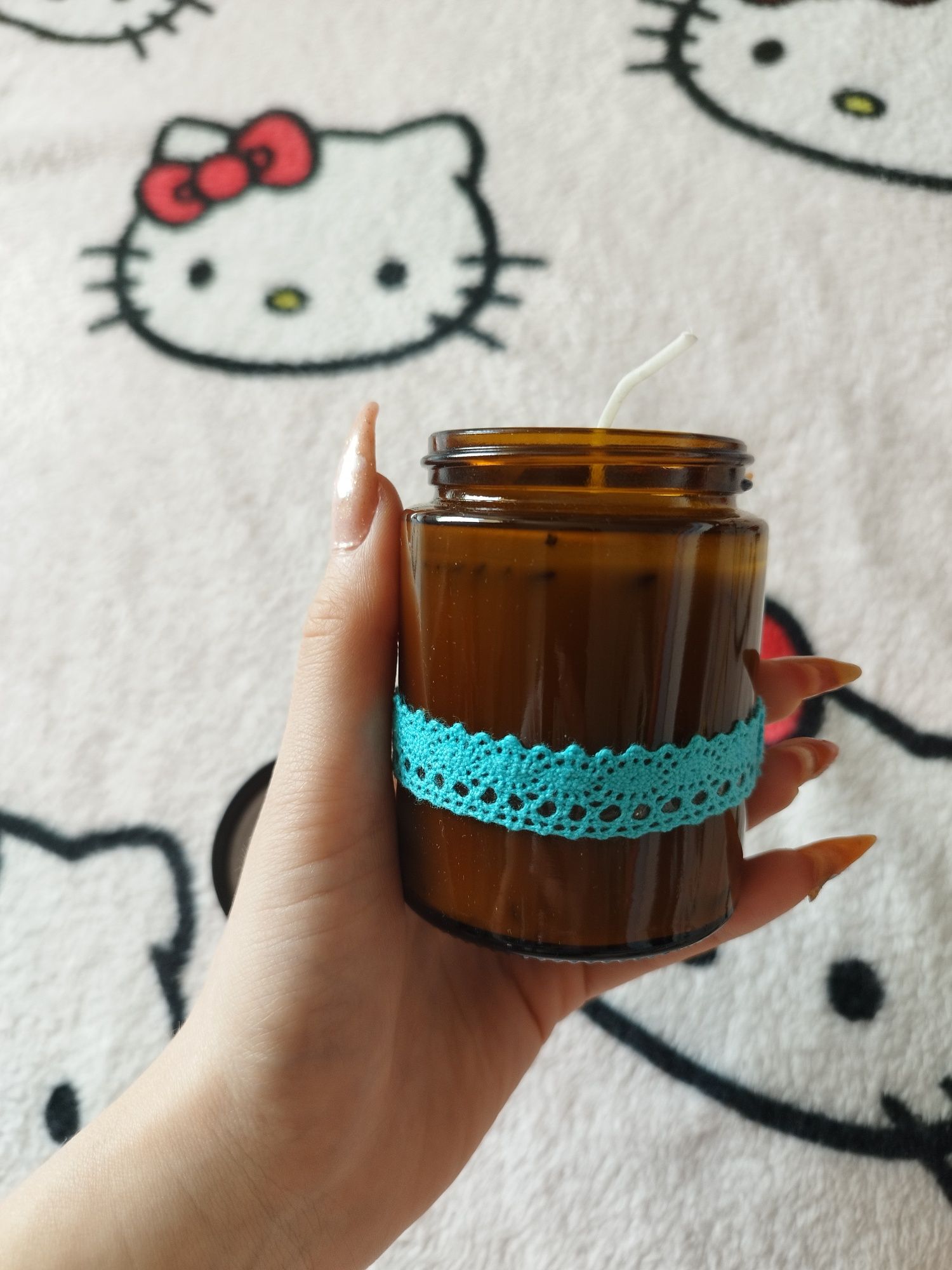 Świeca sojowa handmade słodki zapach