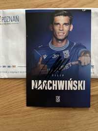 KKS Lech Poznań fan karta 23/24 z autografem Filip Marchwiński