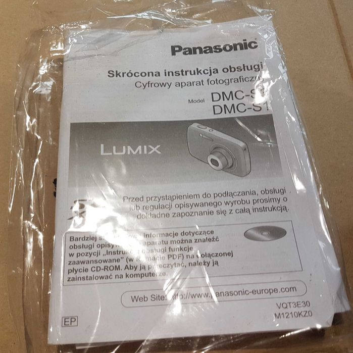 etui futerał smycz płyta cd aparat opakowanie panasonic lumix dmc-s1