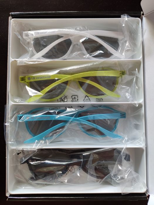 4 szt Okulary 3D Cinema glasses LG nowe zestaw