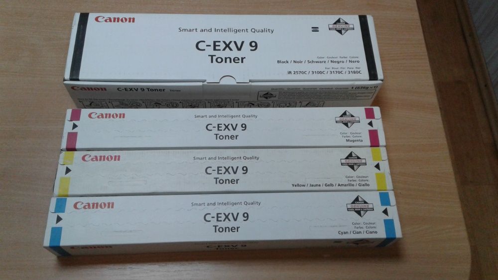 Продам тонер Canon C-EXV 9 (черный, красный, желтый. синий)