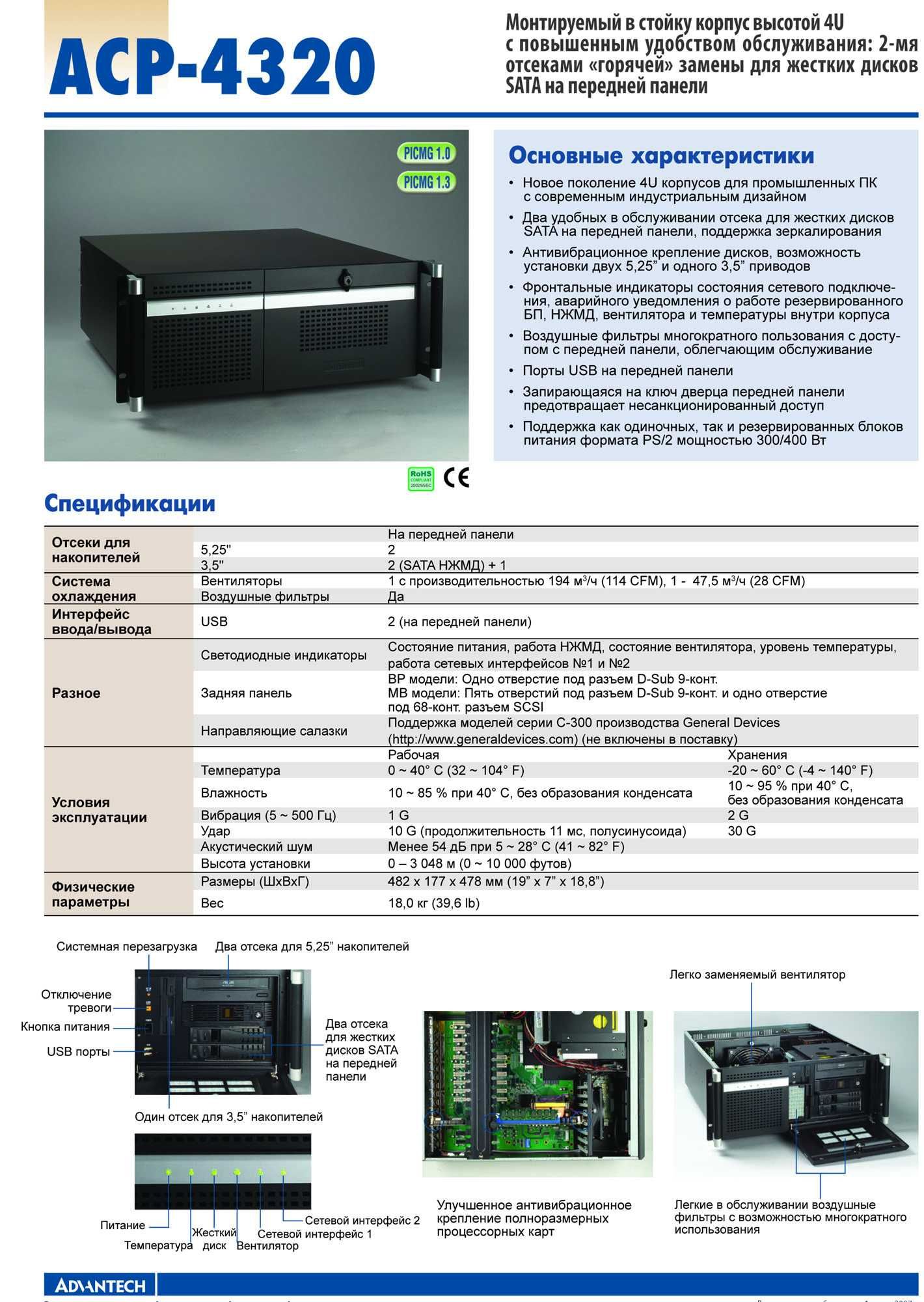 Захищений комп'ютерний корпус преміум-класу Advantech ACP-4320MB