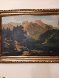 Obraz olejny spacer w górach