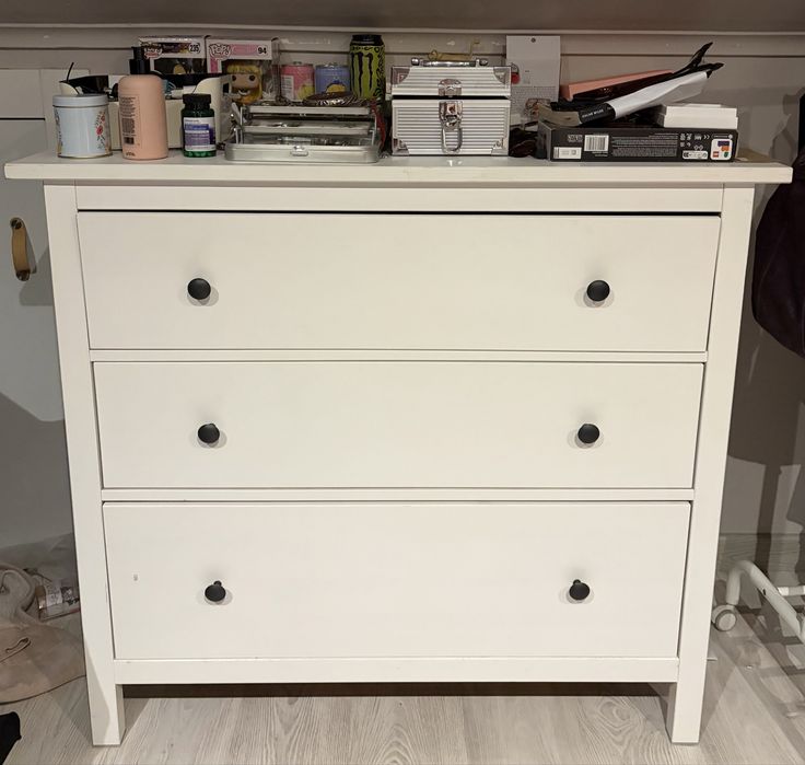 Cómoda 3 gavetas ikea branca | Cómoda HEMNES