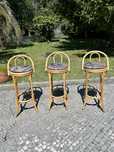 Conjunto de 3 bancos de bar