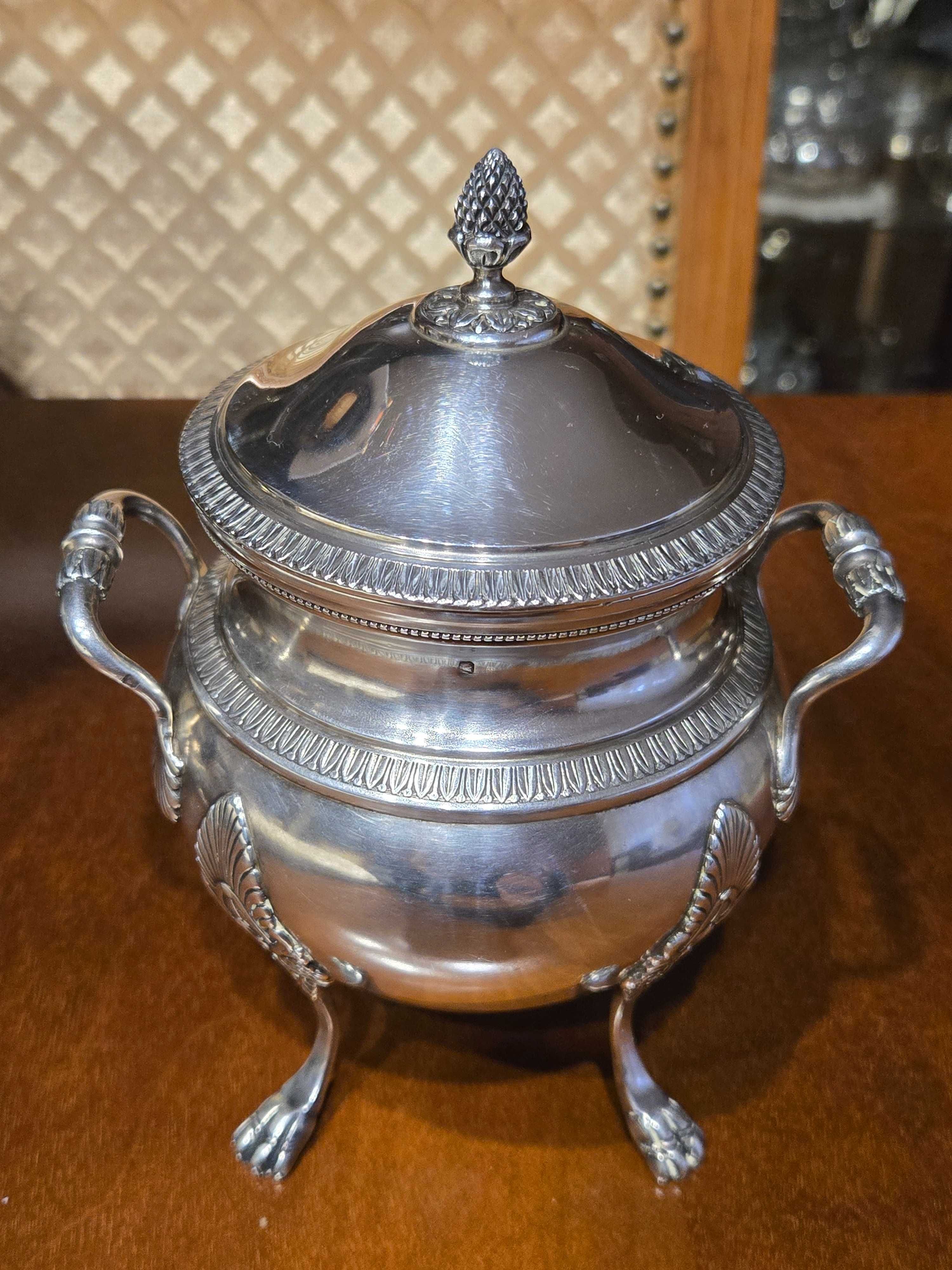 Cukiernica srebrna Pr 950 Minerva Francja w stylu Empire XIXw