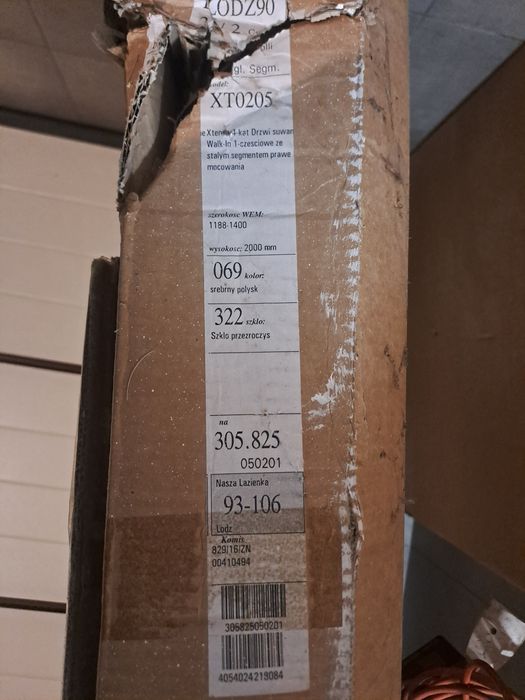 TOP Nowe drzwi suwane przesuwne Huppe Xtensa 120-140 prawe