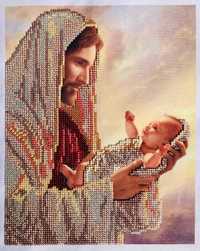 Образ "Ісус і Немовля" вишитий бісером