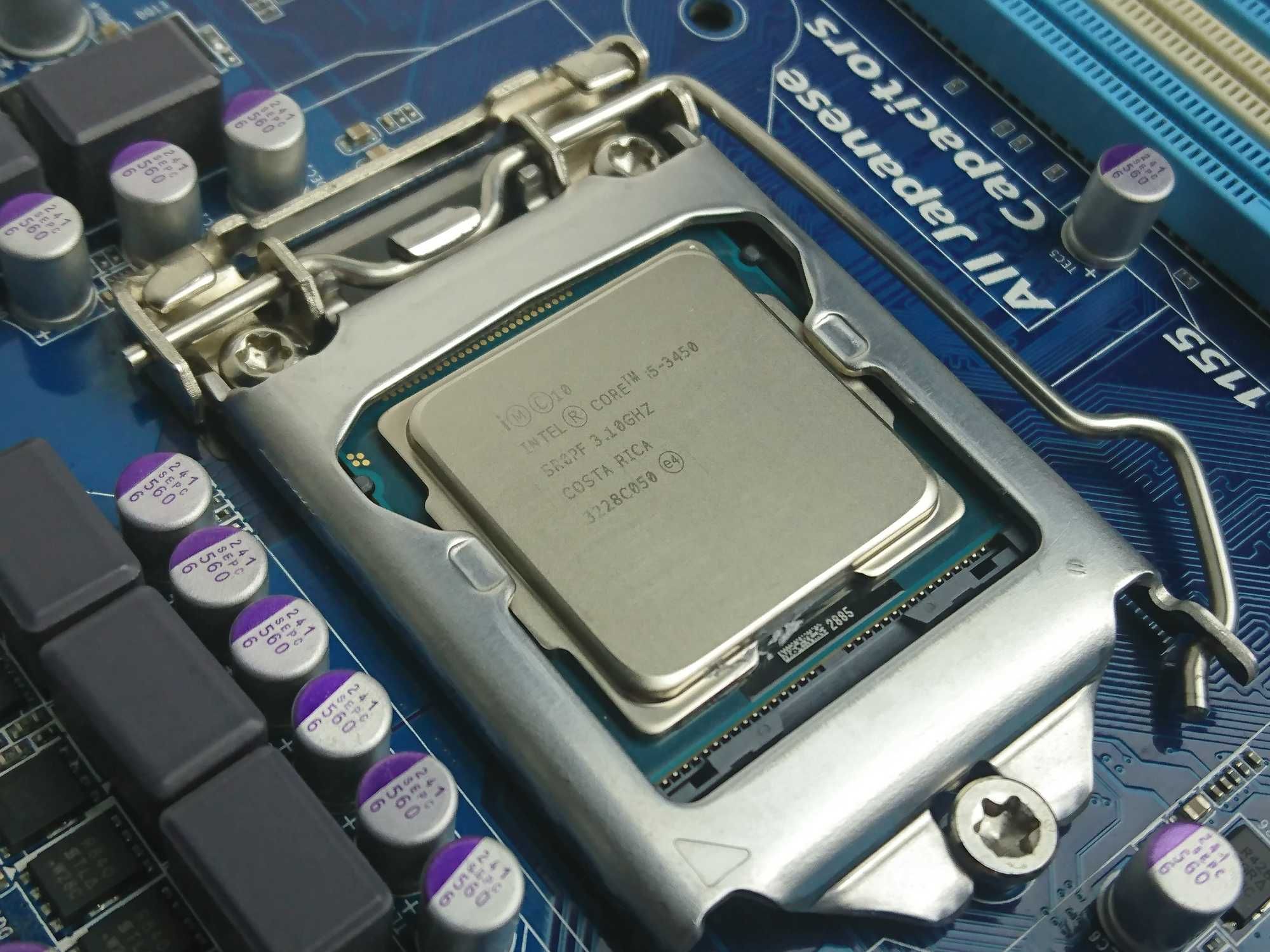 Комплект Gigabyte GA-H77M-D3H (HDMI,PCI-E 3)+i5-3450(4ядра)+кулер,1155