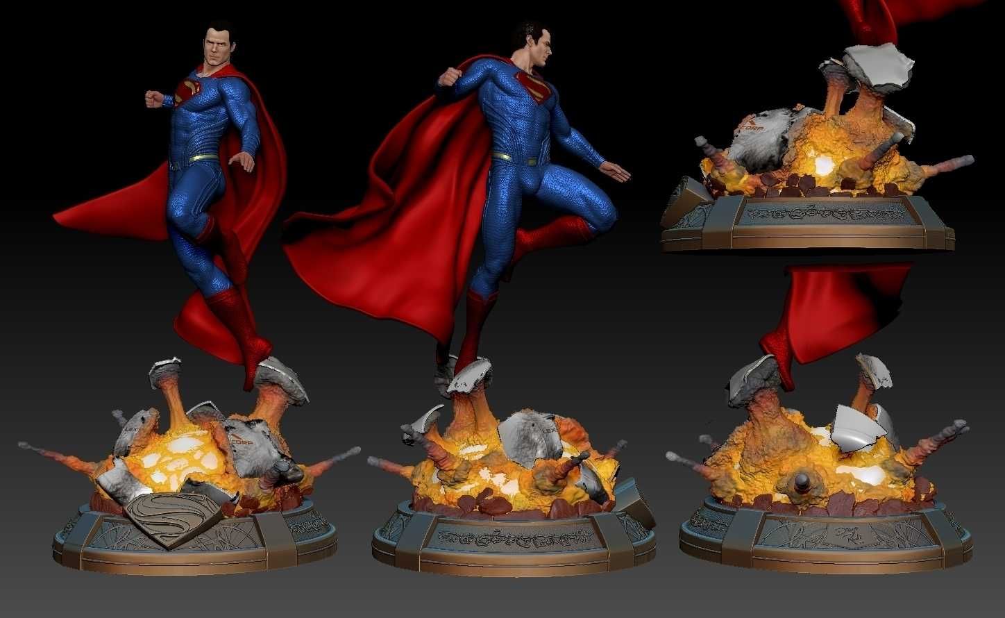 Figurka Superman, Henry Cavil, DC, Żywica, Ręcznie Malowana