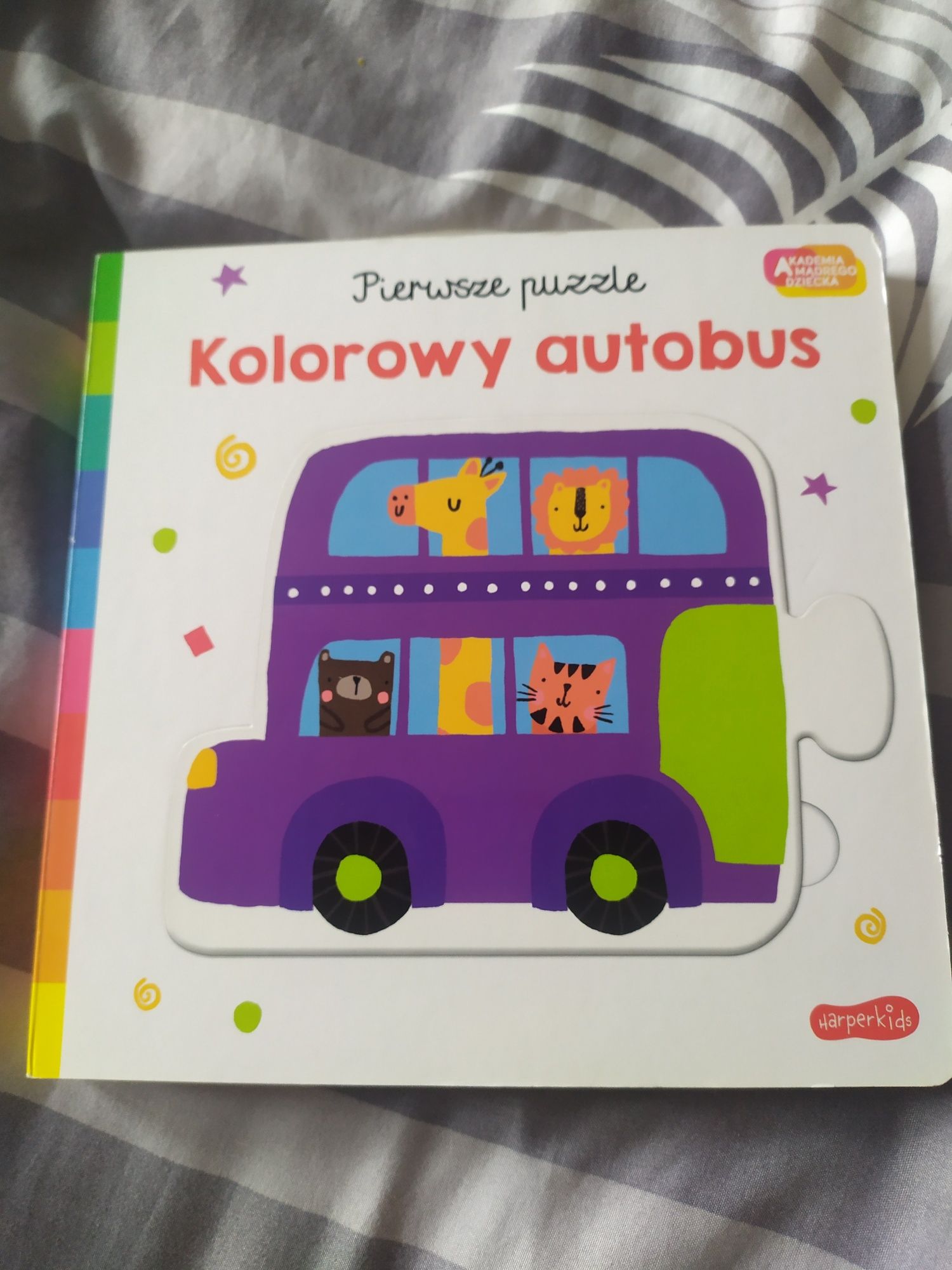 Książeczka Pierwsze puzzle Kolorowy autobus 12+