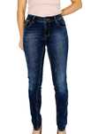 Granatowe jeansy typu skinny z przetarciami M 38