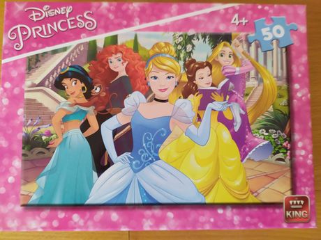 Puzzle księżniczki Disneya 50 elementów +4