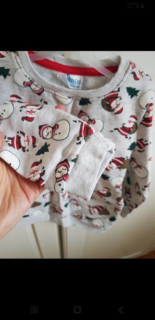 Bluza świąteczna 92 mikołaj