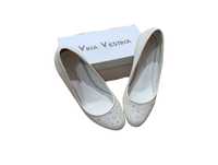 Весільні туфлі жіночі кремові зі стразами Vina Vestina 37 з коробкою