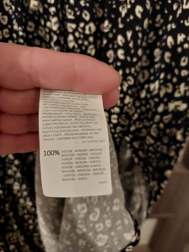 Sukienka midi panterka wiskoza
