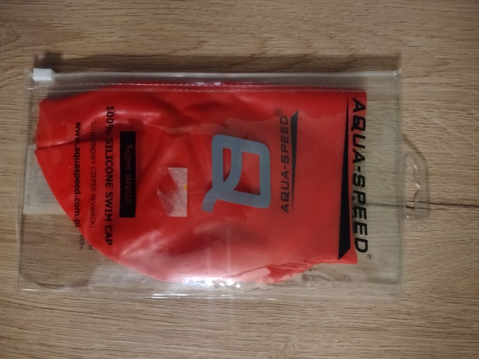 Czepek pływacki kąpielowy basen sillikon czerwony