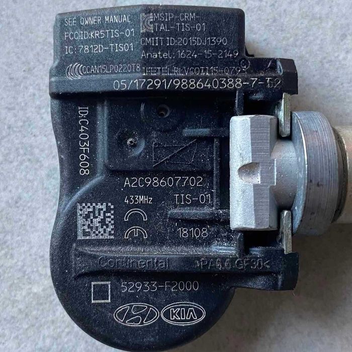 TPMS датчик Continental A2C98607702 / 52933-F2000 433 MHz Hyndai KIA