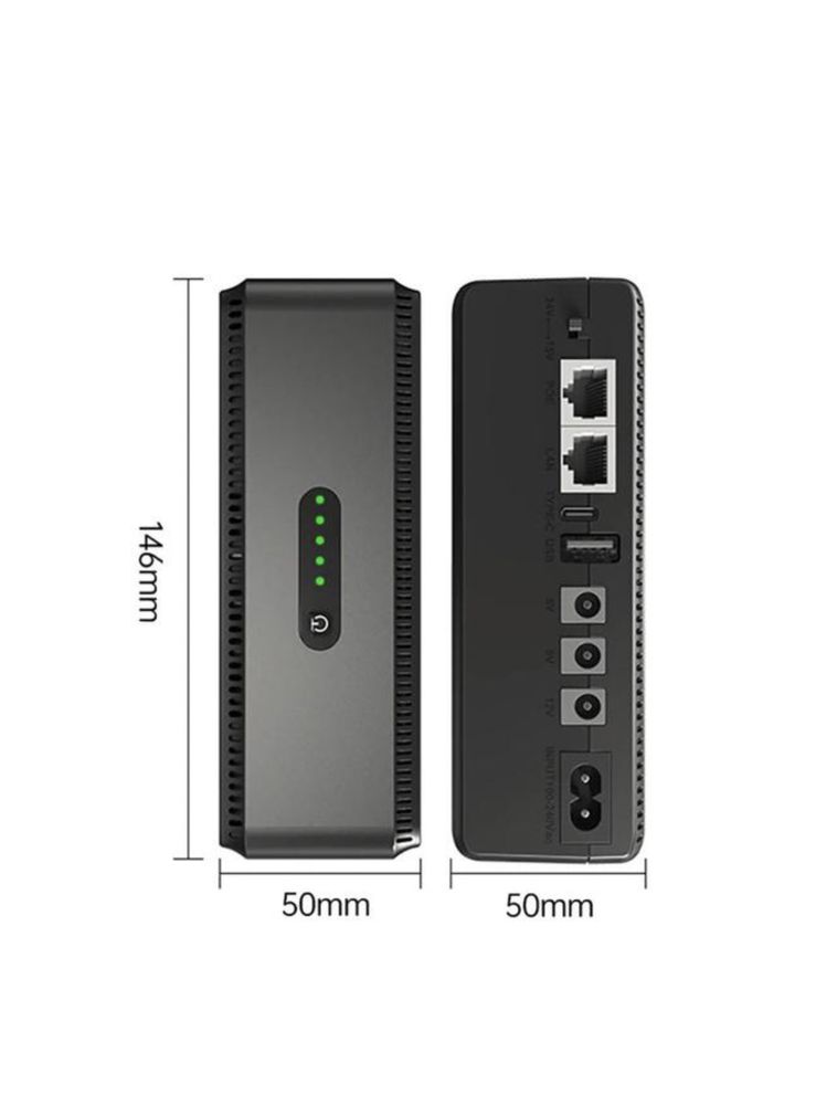 DSL-18W мини UPS для роутэра 5v/9v/12v  10400 mAh