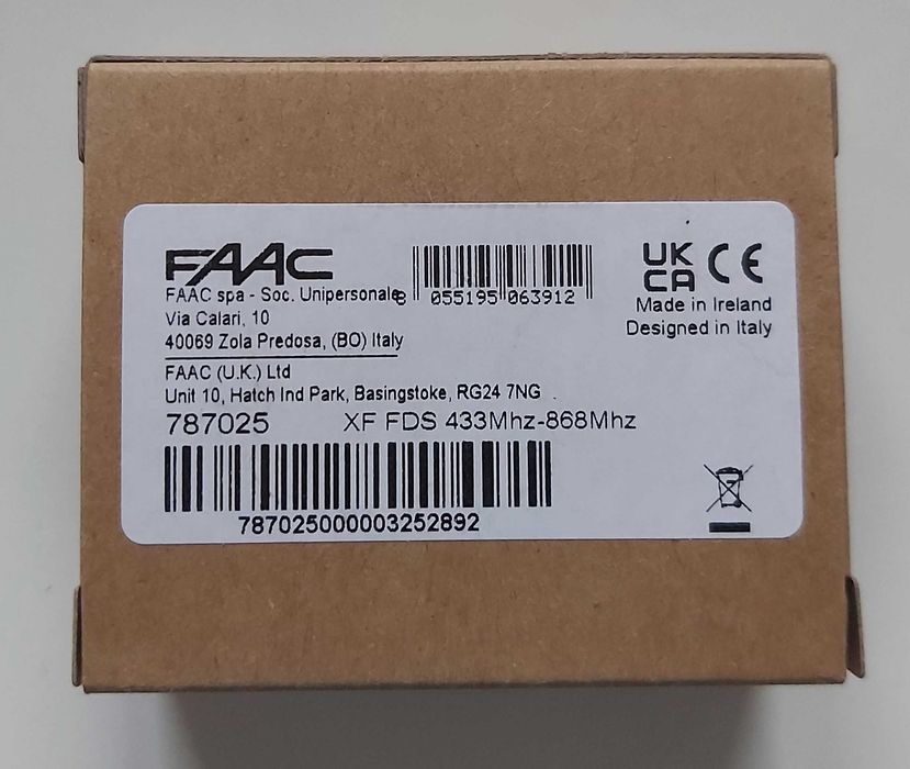moduł radiowy faac xf fds 433HHz-868MHz
