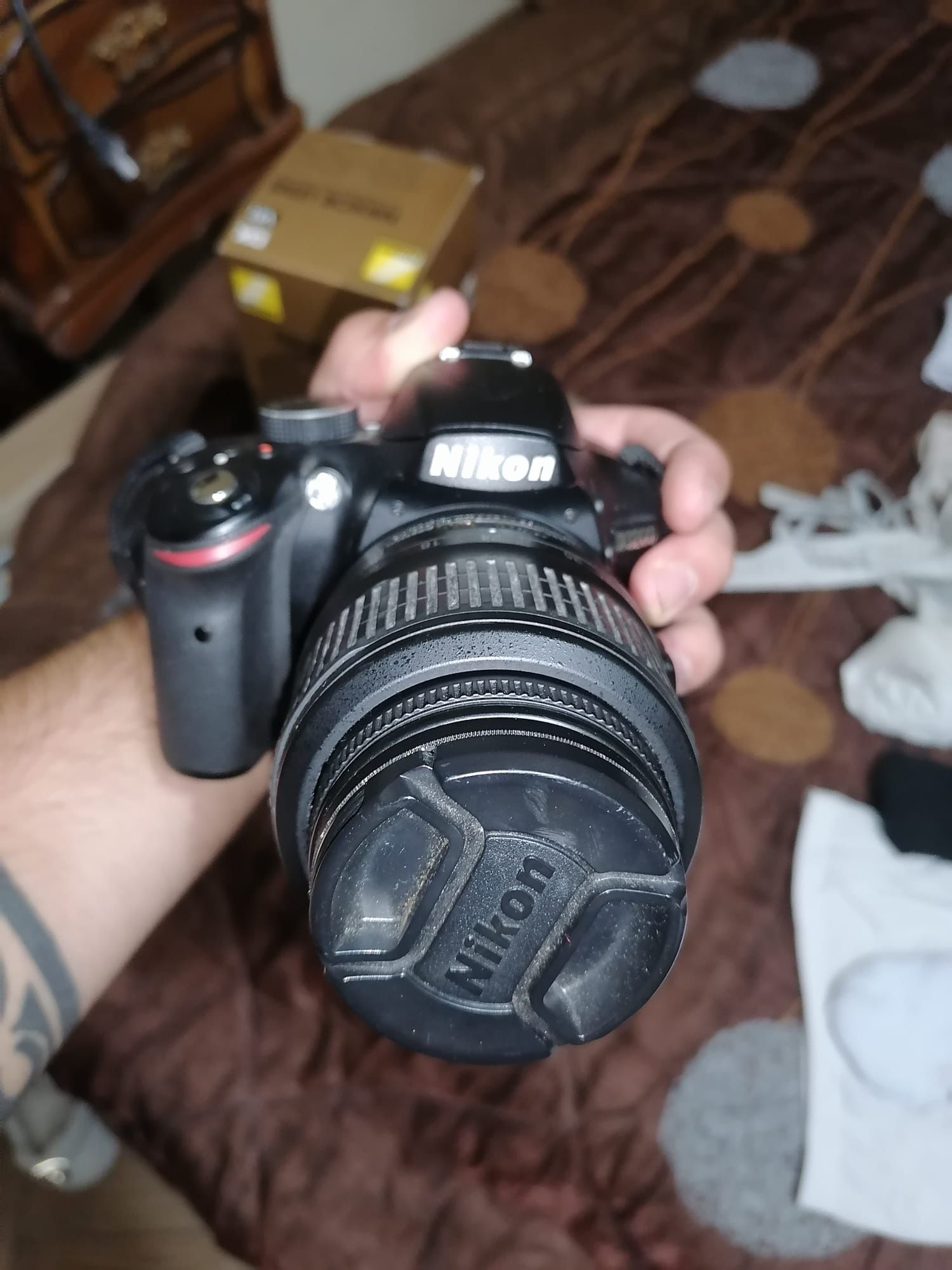 Nikon D3200 com lente 18-55 e filtro UV