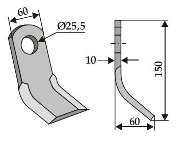 Nóż noże Y AGM-01 kosiarka bijakowa mulczer Agrimaster Maschio bijaki