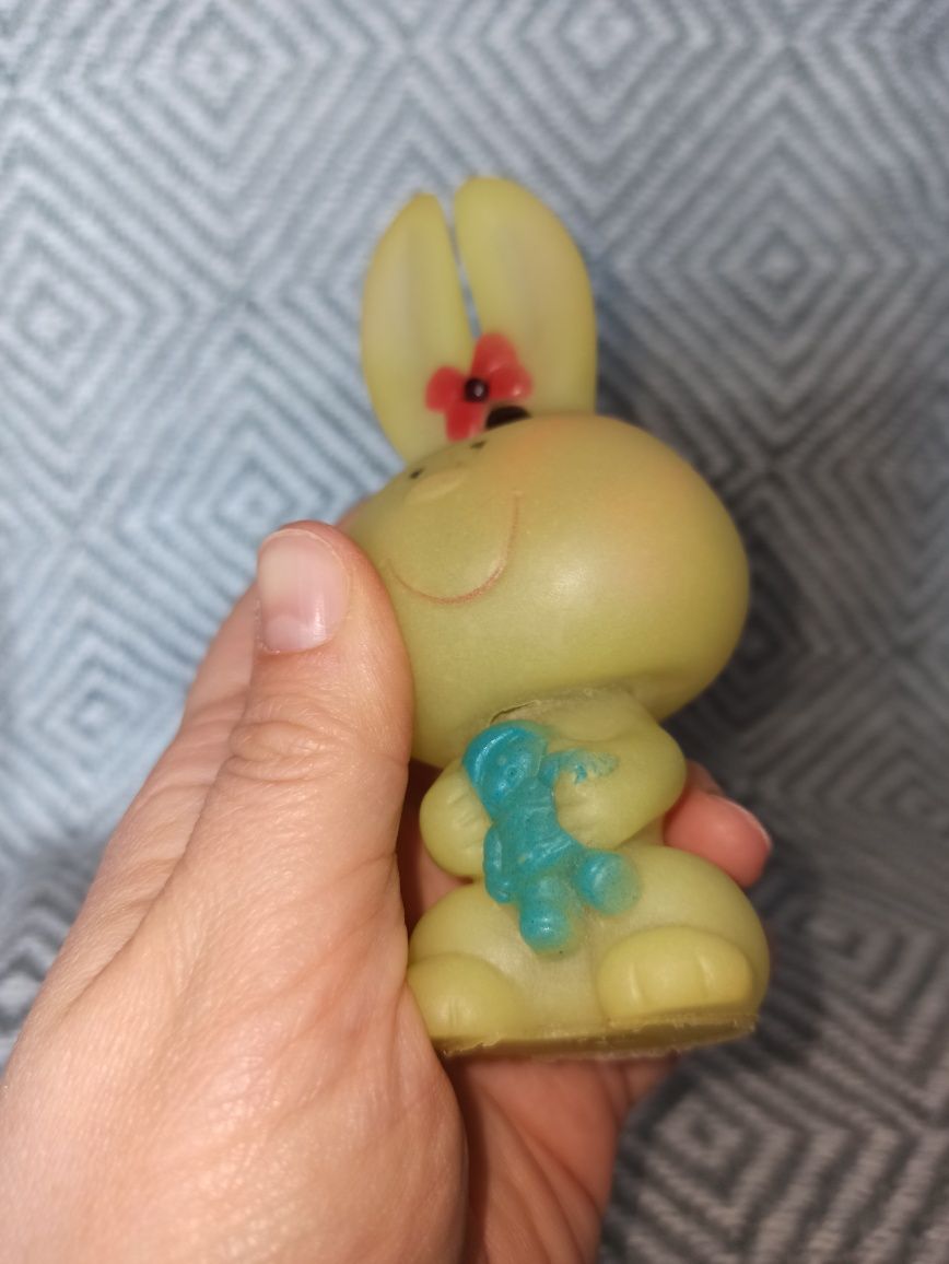 Stara gumowa zabawka zajączek króliczek zając królik gm